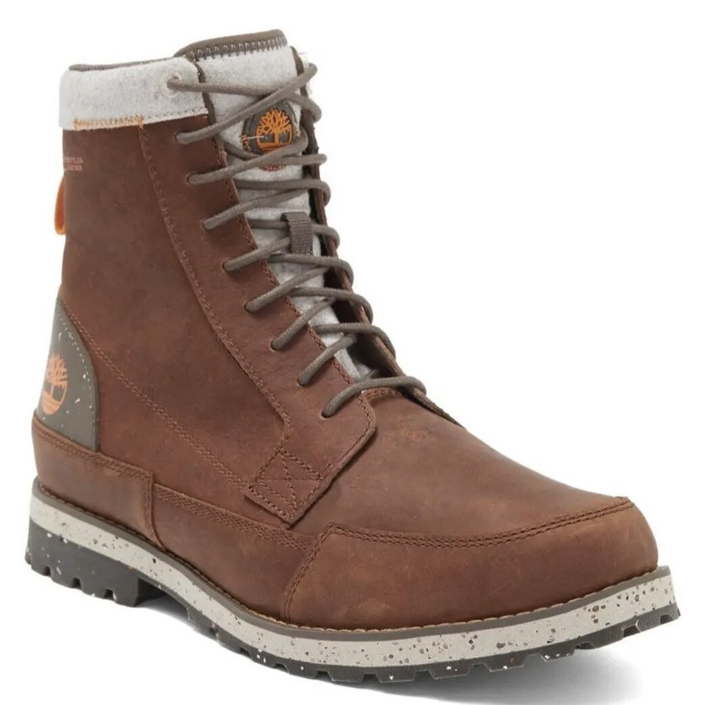 NEW $180 Timberland Timbercycle EK+ Boots! 8 Medium Brown Recycled 0A5MZM